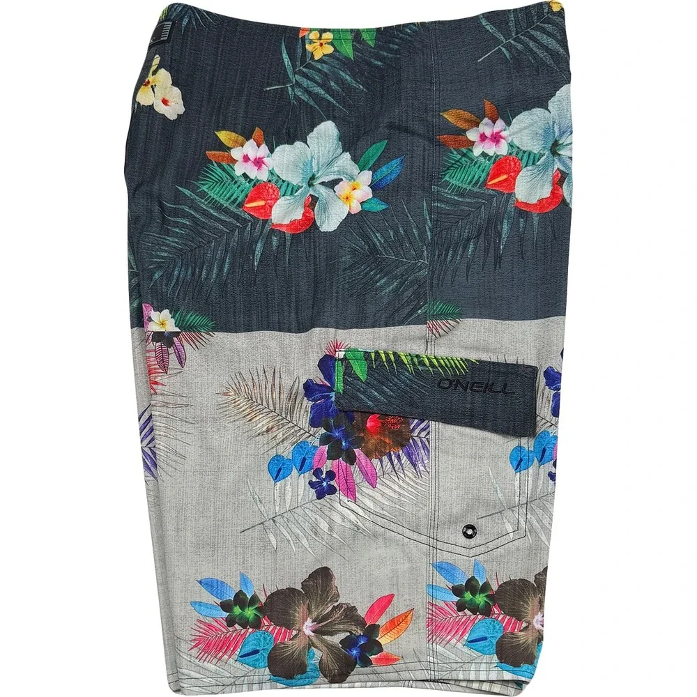 O'Neill Catalina Board Shorts - NWT Mens Size 33‎ Grey / Multi - #46453-B1